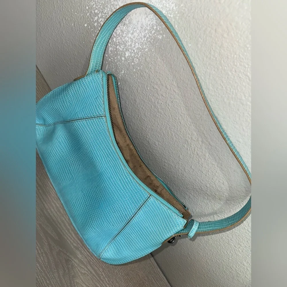 Monsac Vintage Original baby blue Handbag, Shoulder Bag